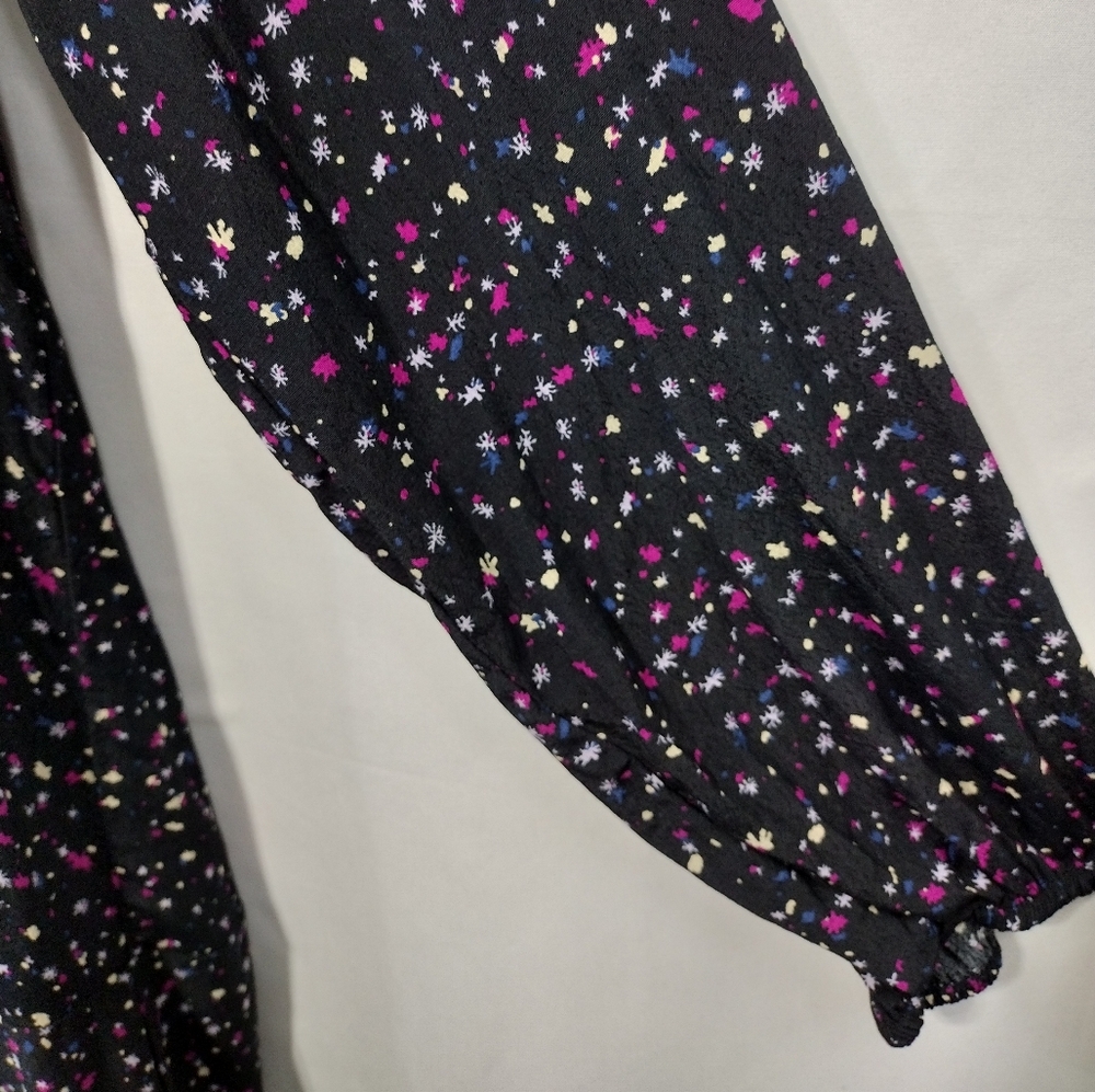 Gap Flounce Hem Dress Women's XXL Black Cottagecore Peasant Retro 90s Y2K - Picture 4 of 10